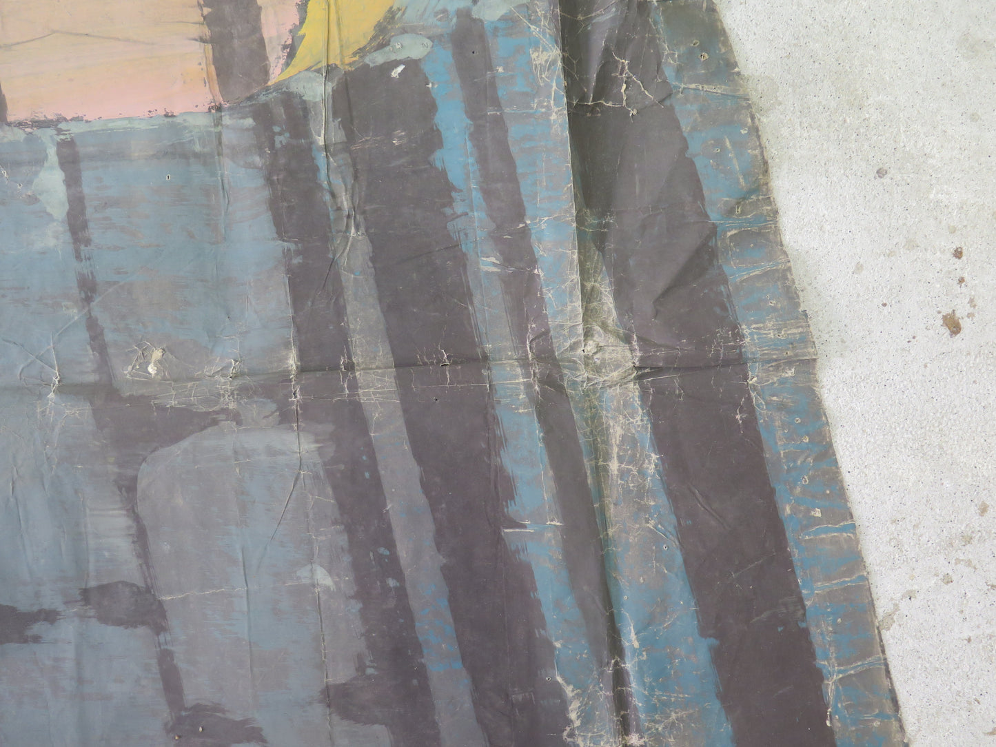 Grande dipinto da teatro vintage scenografia teatrale fondale di scena da palcoscenico dipinto a mano CL2.88