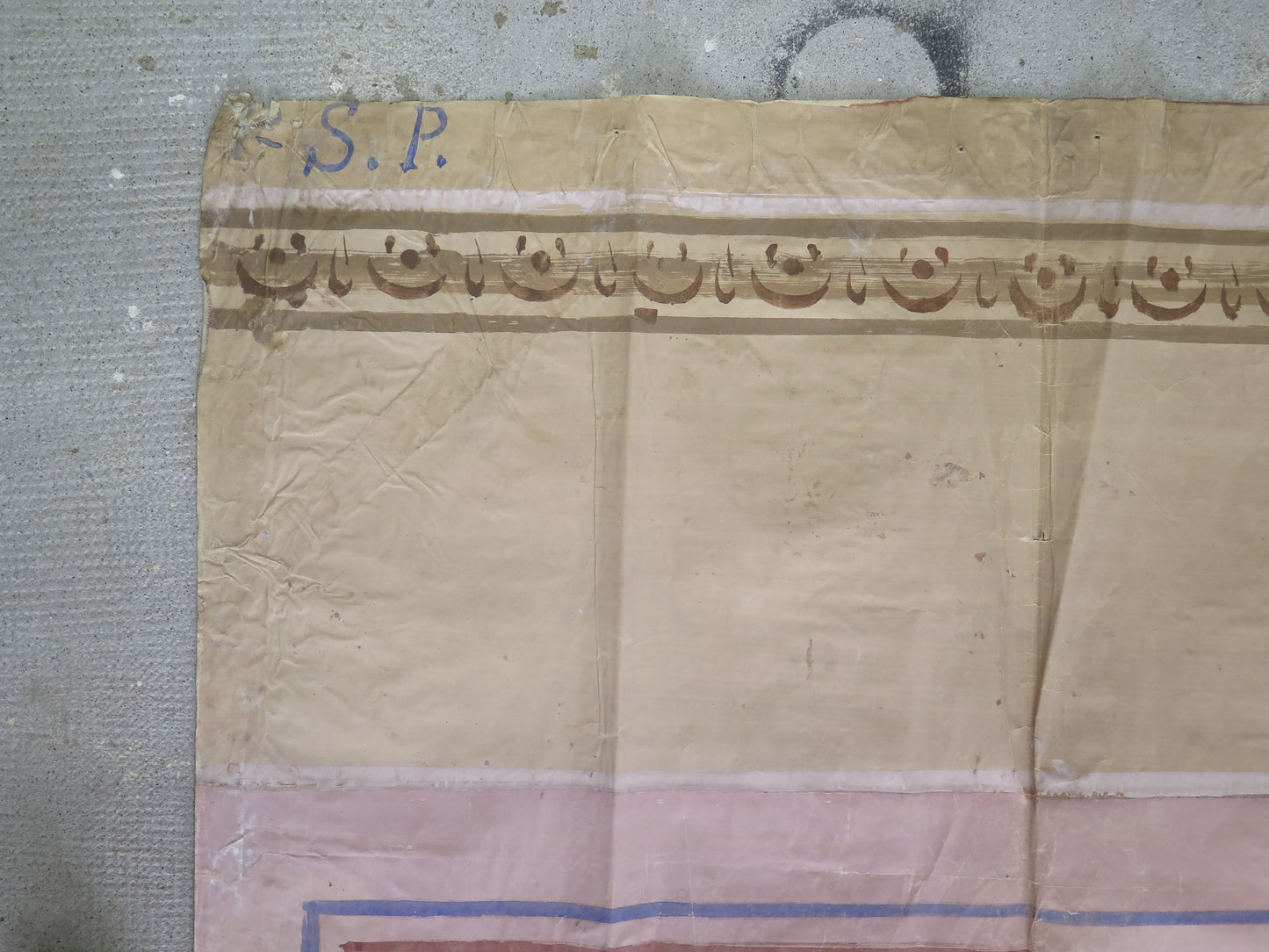 Enorme dipinto da teatro fondale di scena scenografia palcoscenico inizio '900 ideale per decorare un grande ambiente CL2.98