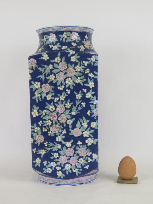 Grande vaso in ceramica dipinto a mano con fiori vaso ceramica cinese Cina Asia vintage CM7