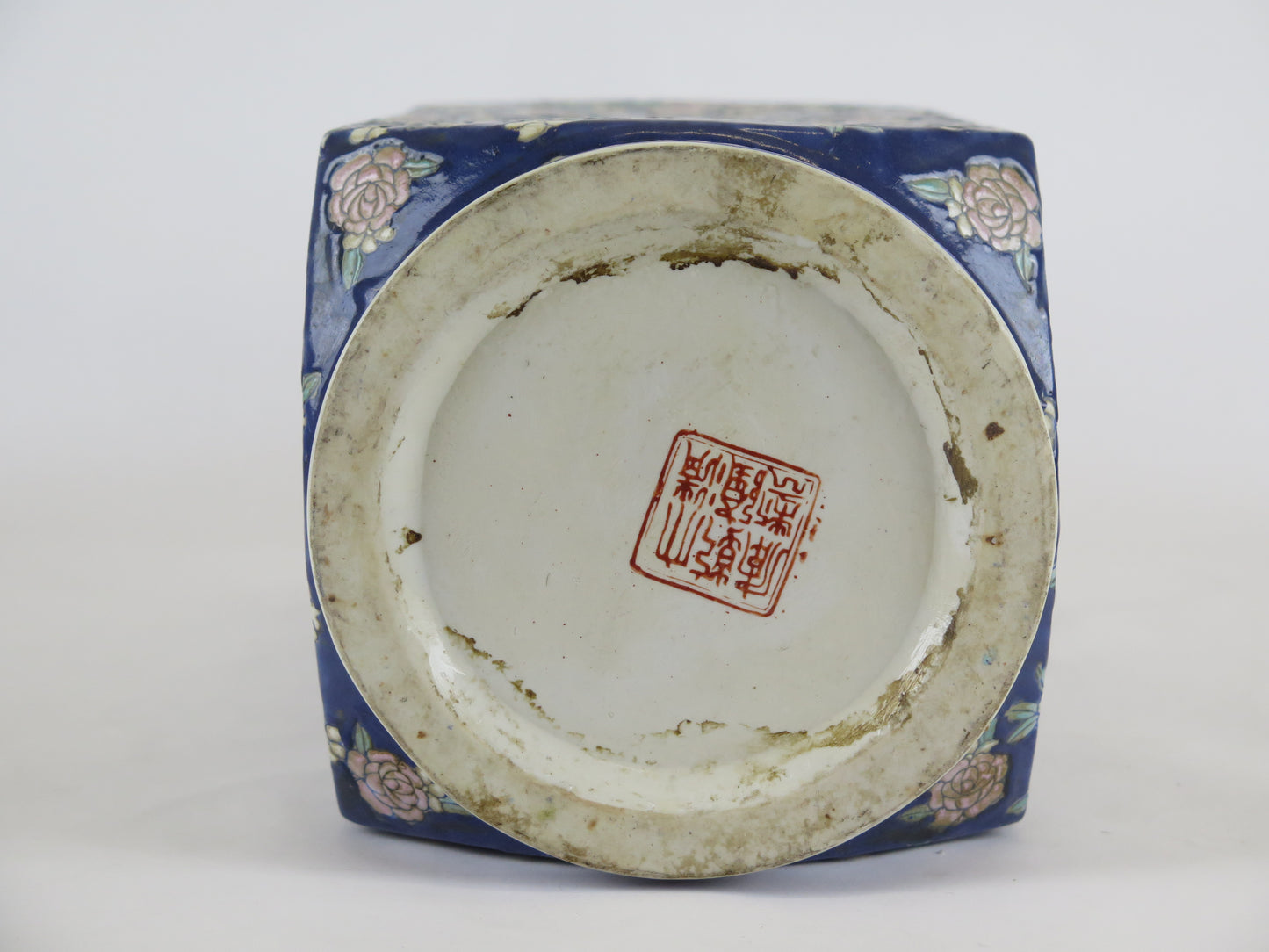 Grande vaso di ceramica dipinto a mano con fiori vaso ceramica cinese Cina Asia vintage CM7