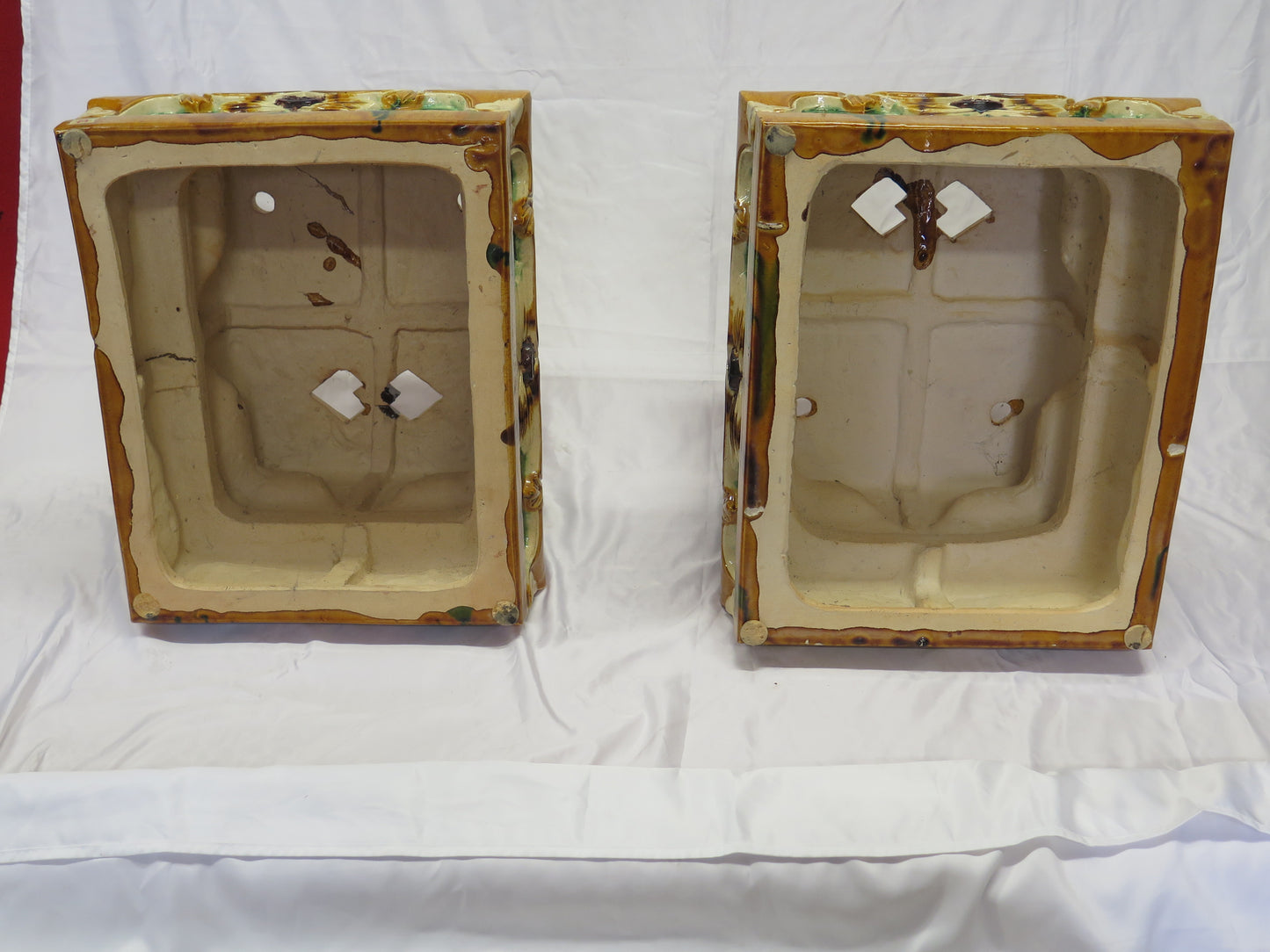 Due grandi cani foo in ceramica alti 88 cm vintage ceramica cinese dipinta a mano Shishi Cina Leoni da guardia cinesi grandi ceramica invetriata