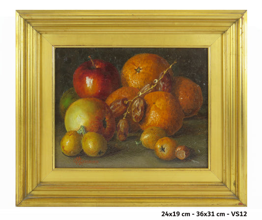 Marcello Giachino 1877-1929 dipinto olio firmato natura morta quadro olio vs10