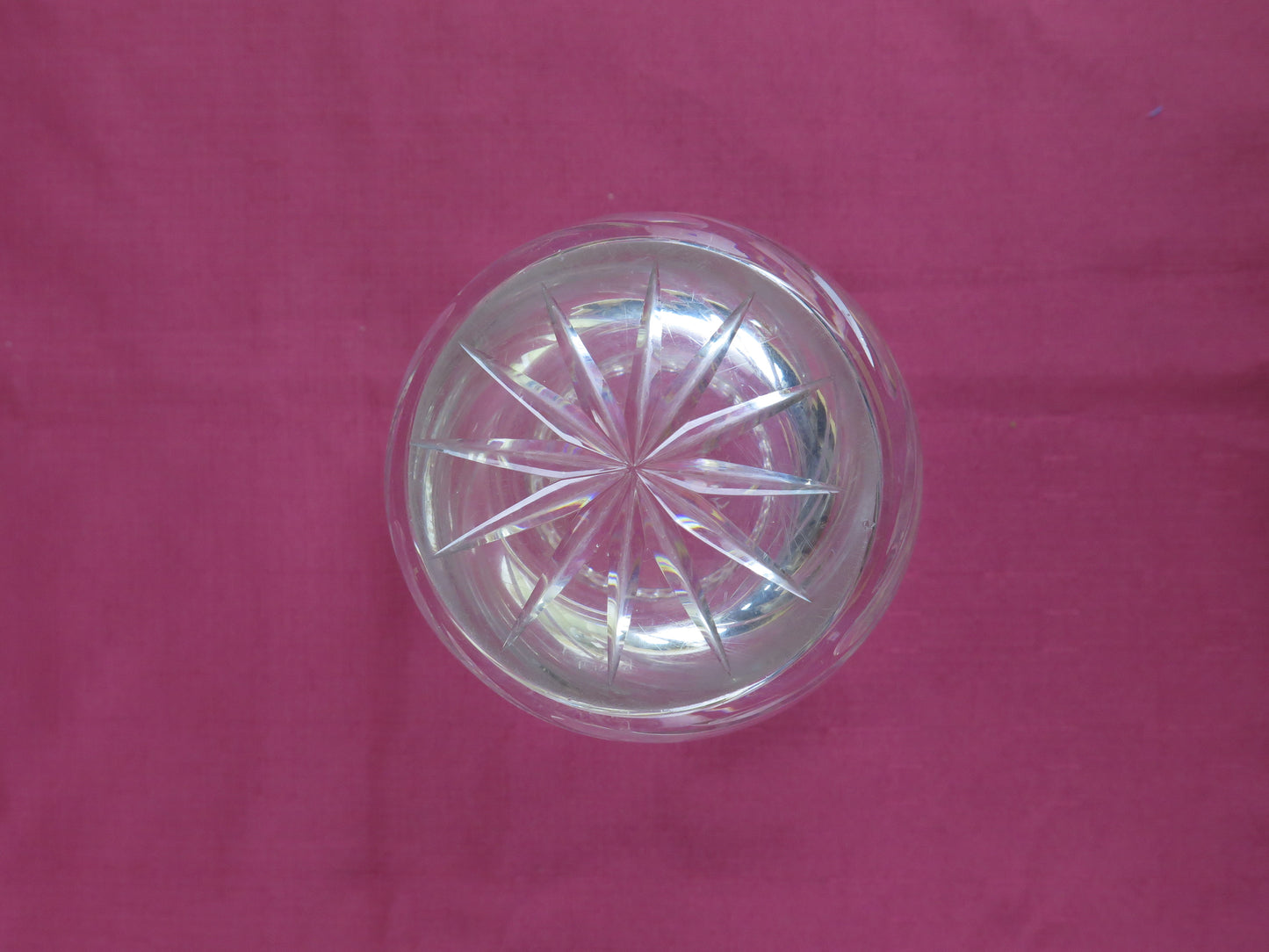 Vaso per fiori vintage di cristallo molato classico elegante vs17