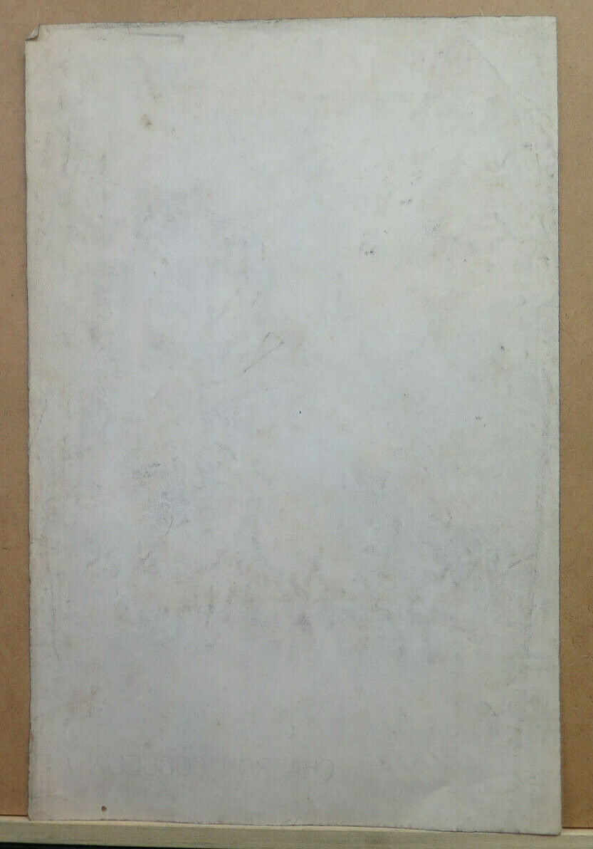 VIEW OF GOTHIC CATHEDRAL ANCIENT DRAWING WORK Pierre Eugène Duteurtre DUT BM53.1