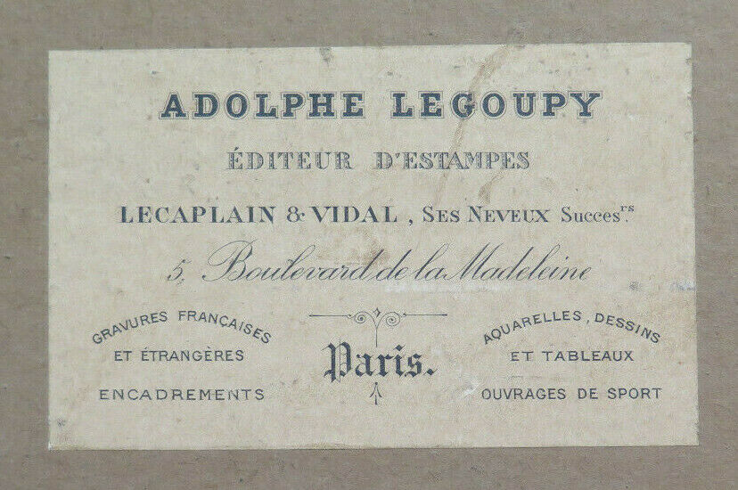 Maurice LELOIR (1853-1940) LITOGRAFIA STAMPA ANTICA SCENA STRADA PARIGI 1898 X9