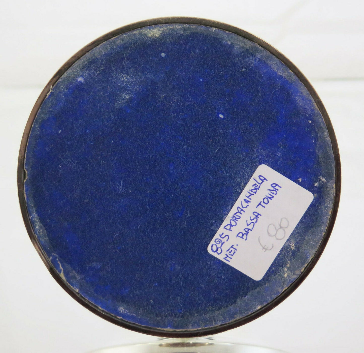 VECCHIO CANDELIERE BUGIA PORTACANDELA IN METALLO ARGENTATO TIPO SHEFFILED R62