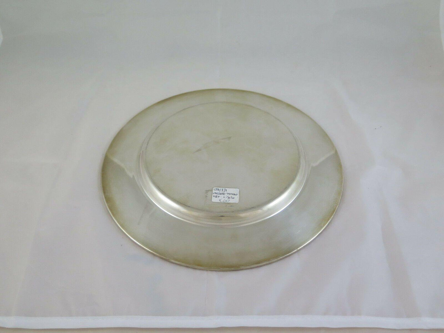 PIATTO ARGENTATO IN METALLO PIATTO DA PORTATA CENTROTAVOLA PRIMO NOVECENTO R60 - Belbello Antiques