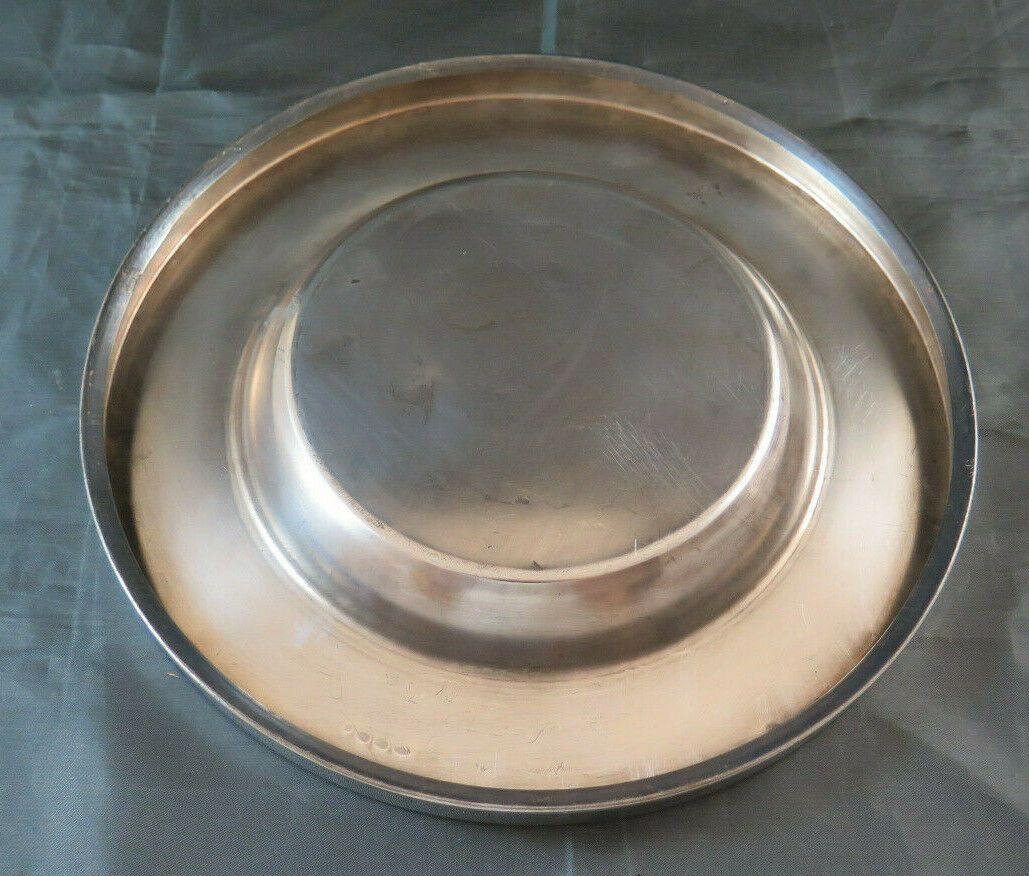 GRANDE FRUTTIERA PIATTO CENTROTAVOLA VINTAGE SILVERPLATE METALLO BM29 - Belbello Antiques