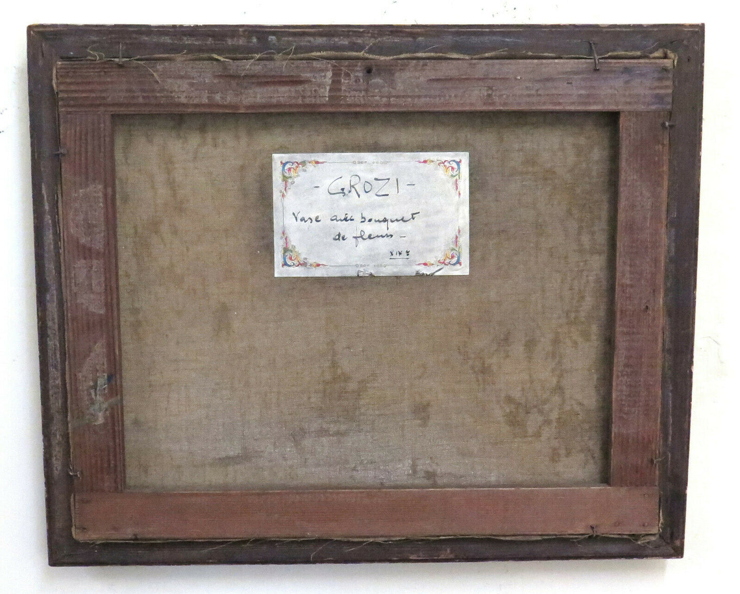 Louis Alexandre MARTINAGE detto GROZI QUADRO ANTICO NATURA MORTA OLIO TELA BM40