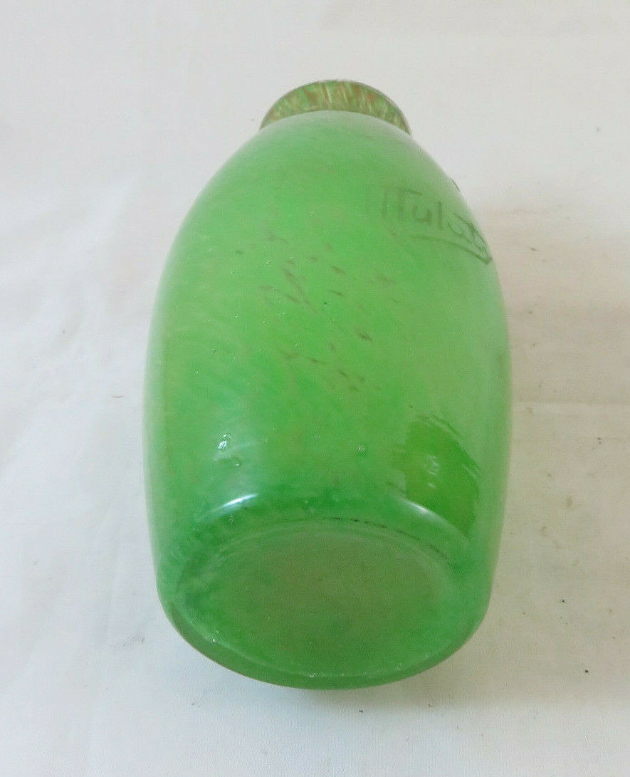 VASO ANTICO DI VETRO OPALINO MULUTY FRANCIA ART DECO DECÒ VASETTO PER FIORI BM35 - Belbello Antiques