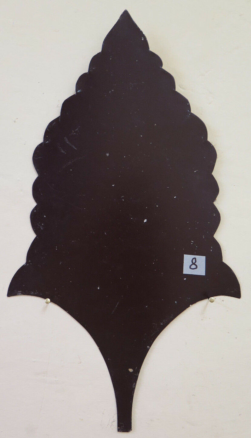 ANTICO FREGIO DIPINTO SU FERRO ED INCISO A BULINO STILE FLOREALE FIORI CH13 8