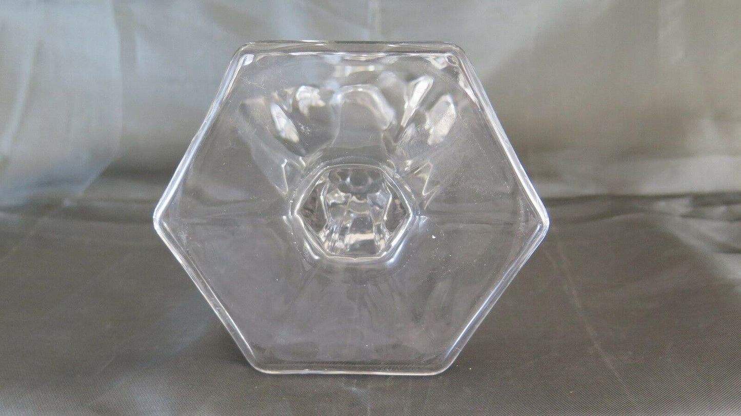 CANDELIERE CENTROTAVOLA IN CRISTALLO VINTAGE ANNI SETTANTA PER CANDELA R119 - Belbello Antiques