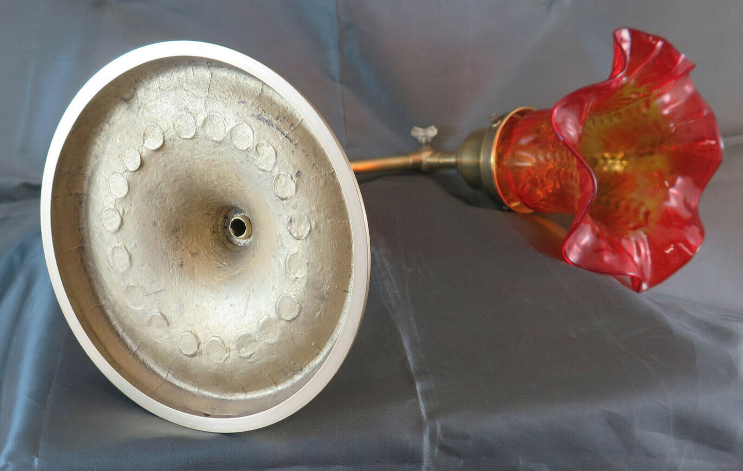 ABAT-JOUR DESK TABLE LAMP IN VINTAGE BRASS HANDMADE CH1