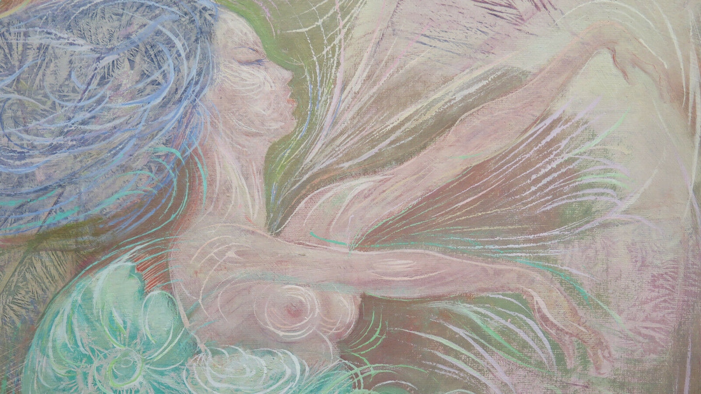 DUE GRANDI DIPINTI VINTAGE BALLERINA DANZA CLASSICA TECNICA DEL GELO PS