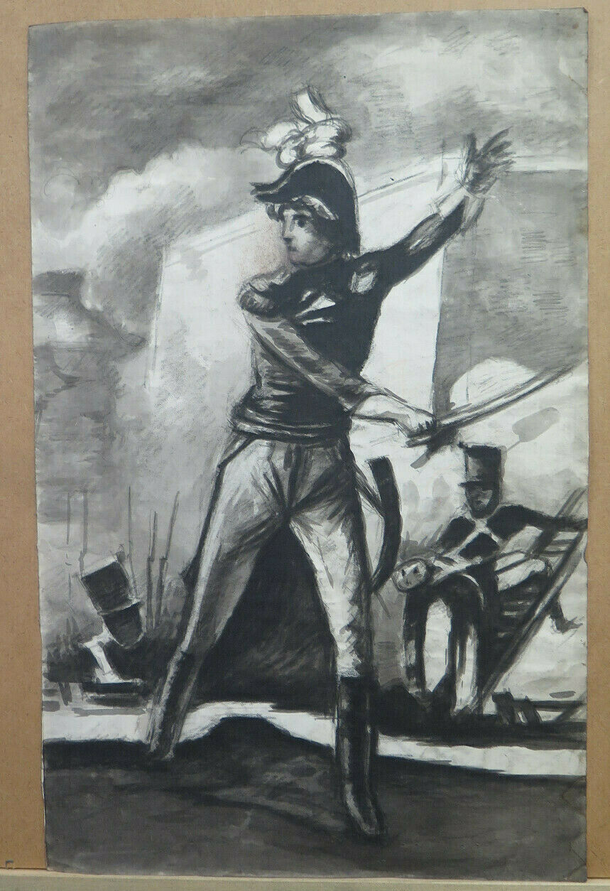 CRUCIFIXION OF JESUS CHRIST ANCIENT PAINTING ARTIST Pierre Duteurtre DUT BM53.1 b