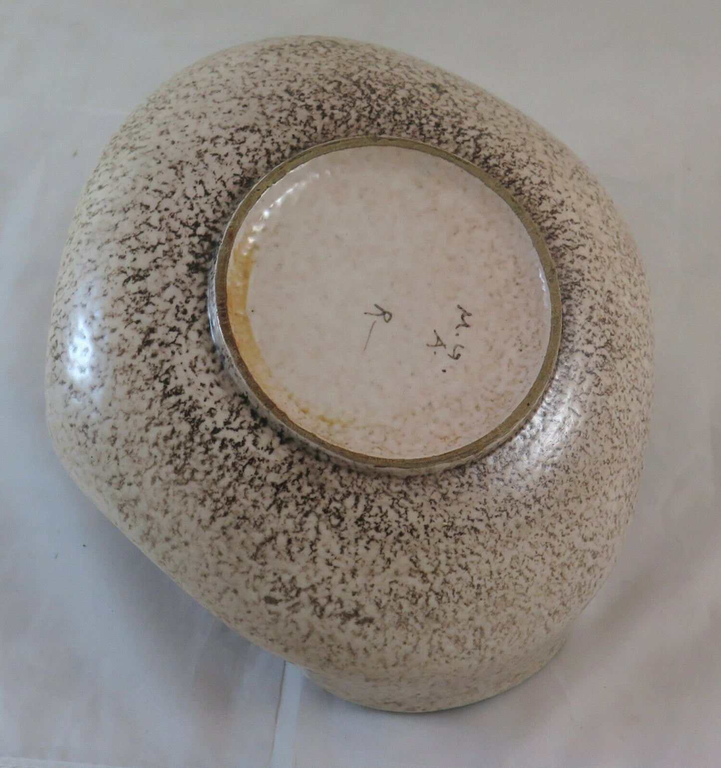 CENTROTAVOLA IN CERAMICA ANTICO CESTINO LONGWY FRANCIA DIPINTA A MANO BM11