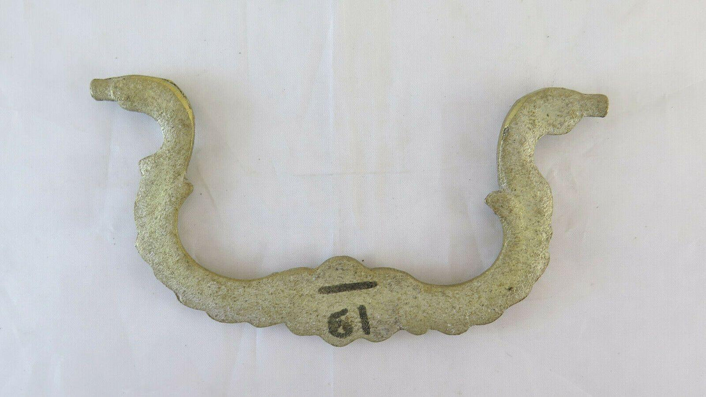 6 MANIGLIE PER MOBILI ANTICHI BRONZO ORO ARTIGIANALI FERRAMENTA ACCESSORI CH30 - Belbello Antiques