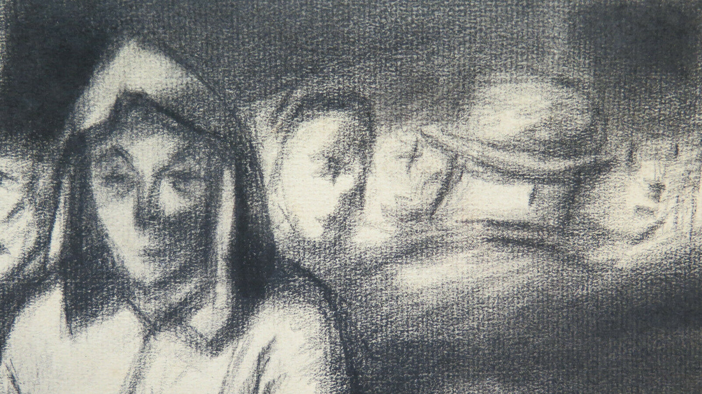 Pierre Eugène Duteurtre DUT 1911-1989 OLD SIGNED DRAWING PAINTING BM51