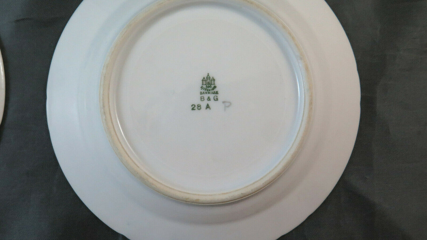 COPPIA PIATTI IN PORCELLANA B&G DANMARK COPENHAGEN 28A BING GRONDHAL BM25