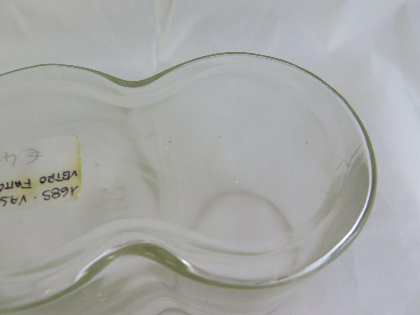 VASO IN VETRO PER OLIERA CIRCOLARE A DOPPIA COPPA VINTAGE PRIMO 900 R79 - Belbello Antiques