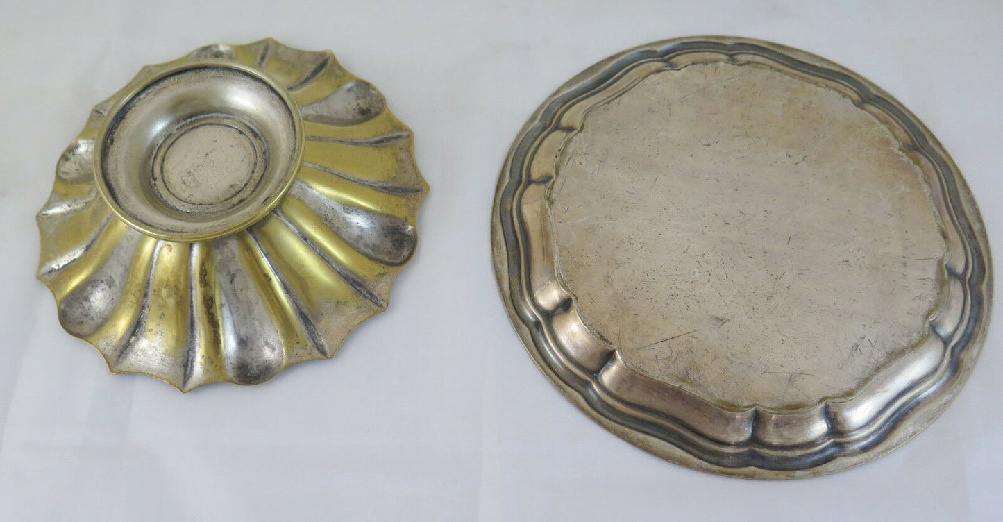 ANTIQUE SILVER METAL PLATE BAROQUE STYLE EARLY 20TH CENTURY SU6