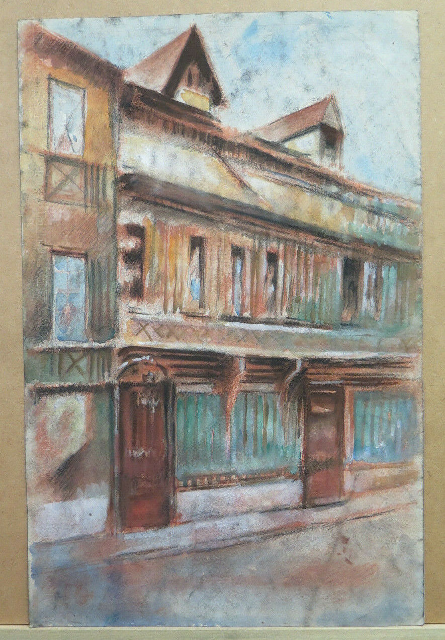 ANTIQUE MALE PORTRAIT CHARCOAL ON PAPER Pierre Duteurtre known as DUT BM53.1