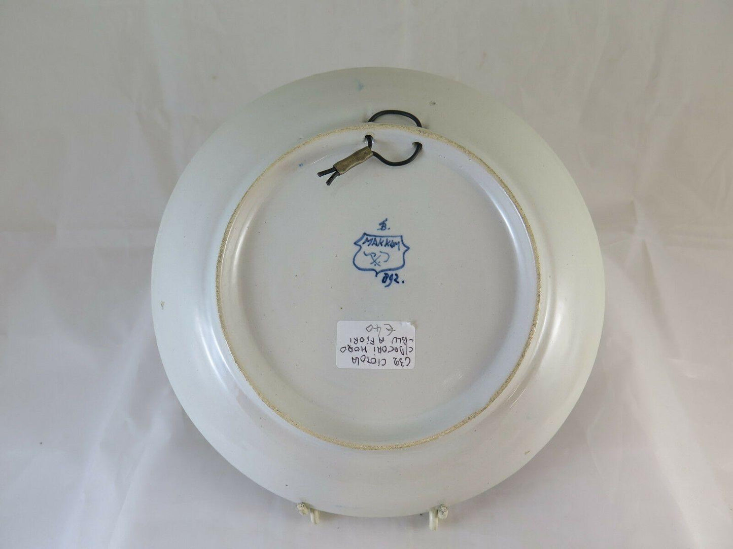 ANTICO PIATTO IN CERAMICA DIPINTA A MANO MAKKUM 892 CERAMICS VINTAGE PLATE R4 - Belbello Antiques