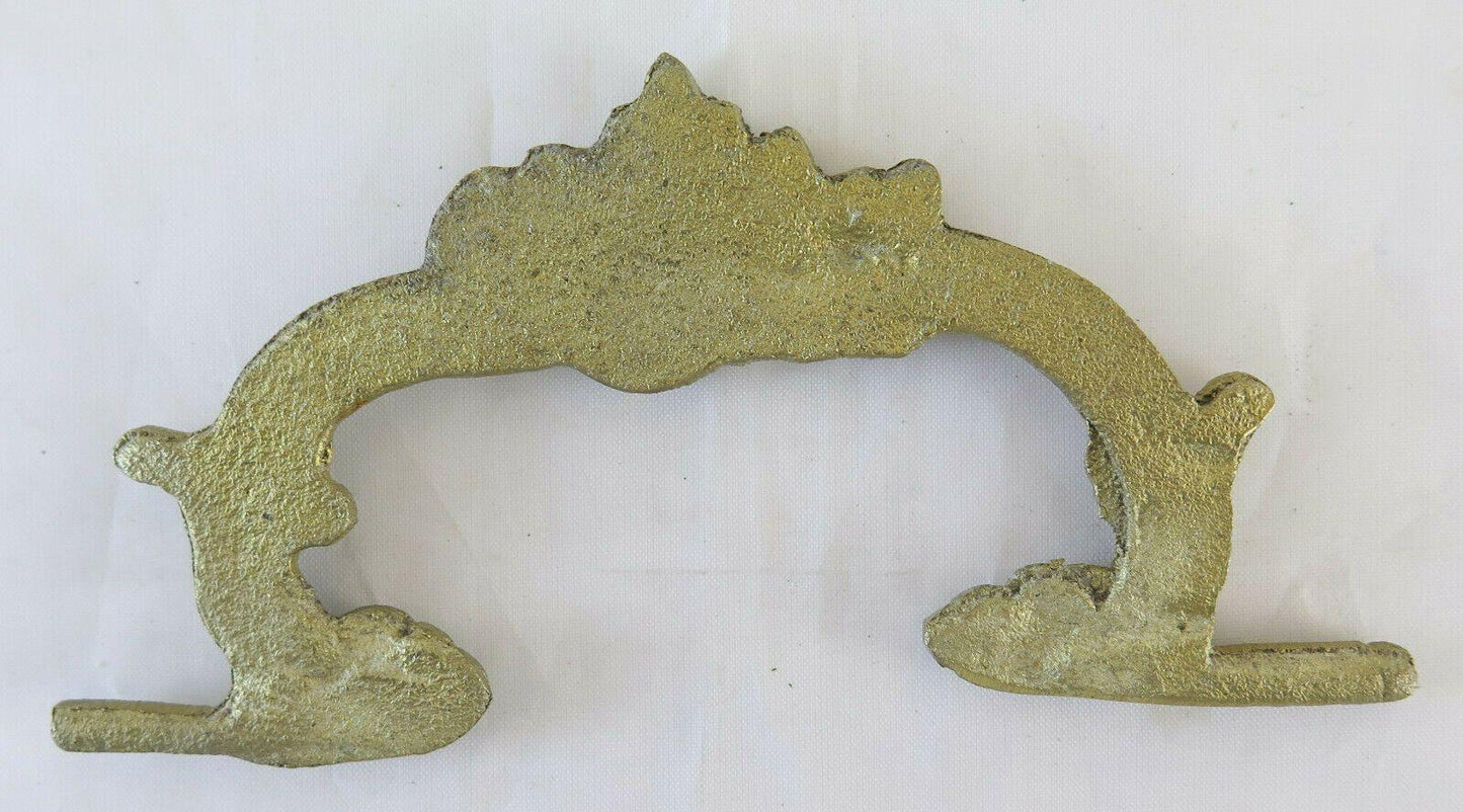6 MANIGLIE PER MOBILI ANTICHI BRONZO ORO ARTIGIANALI FERRAMENTA RESTAURO CH30 - Belbello Antiques