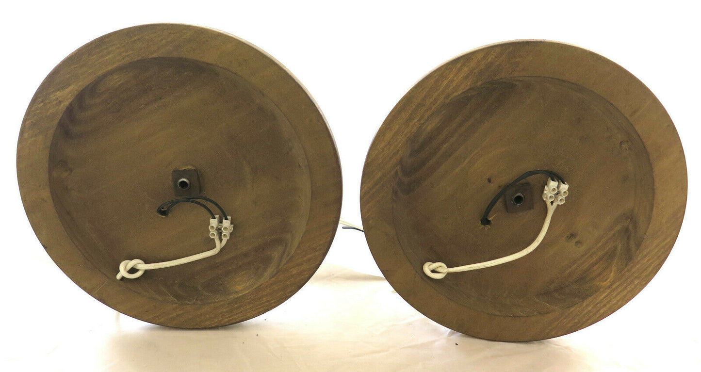 PAIR OF ABAT-JOUR VINTAGE HANDMADE TABLE DESK LAMPS QUALITY CH31