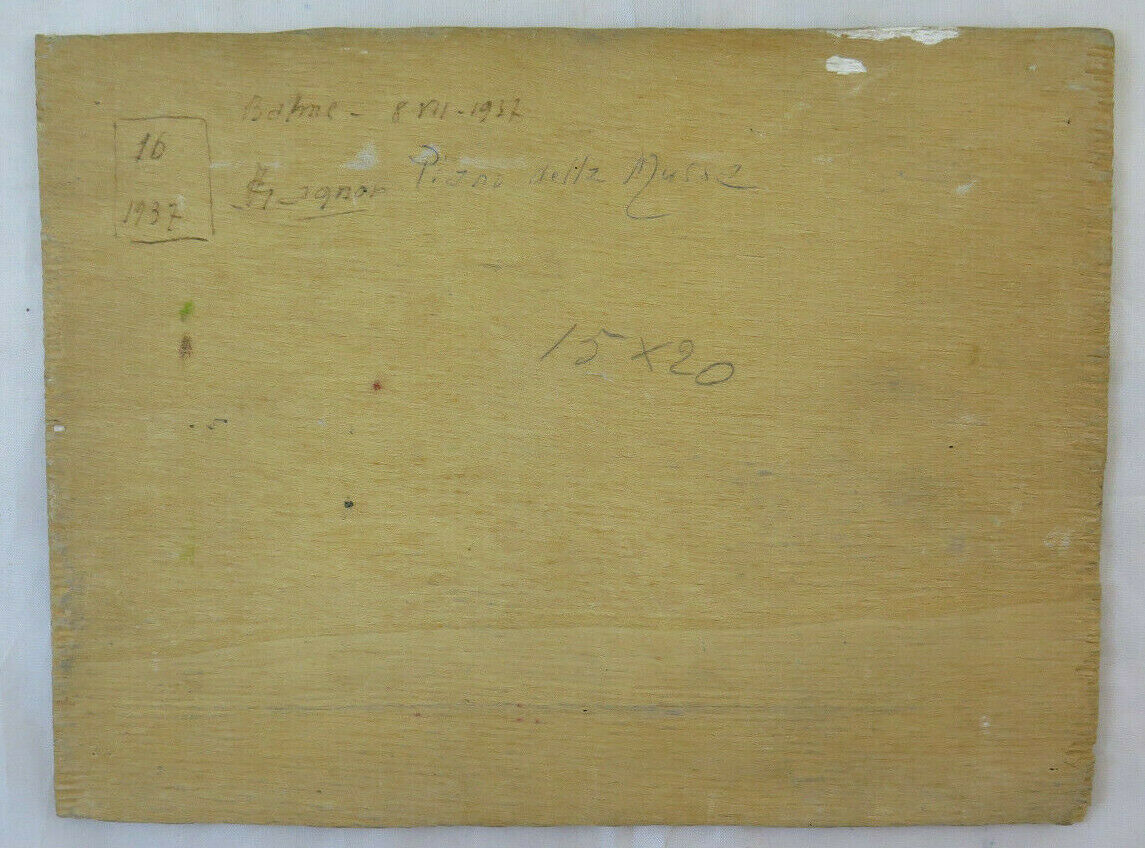 OLD OIL PAINTING LANDSCAPE ALPS PIAN DELLA MUSSA SIGNED DELFINO GAGNOR BM39