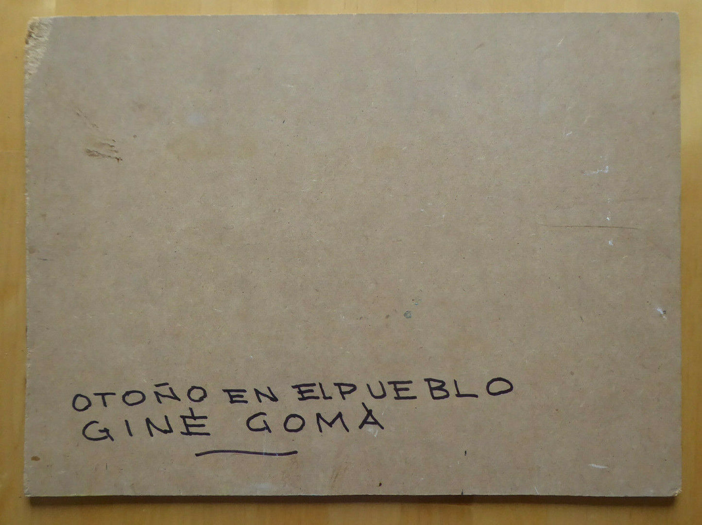 OLD VINTAGE OIL PAINTING LANDSCAPE SPAIN SIGNED GINÈ GOMÀ COUNTRYSIDE MD2