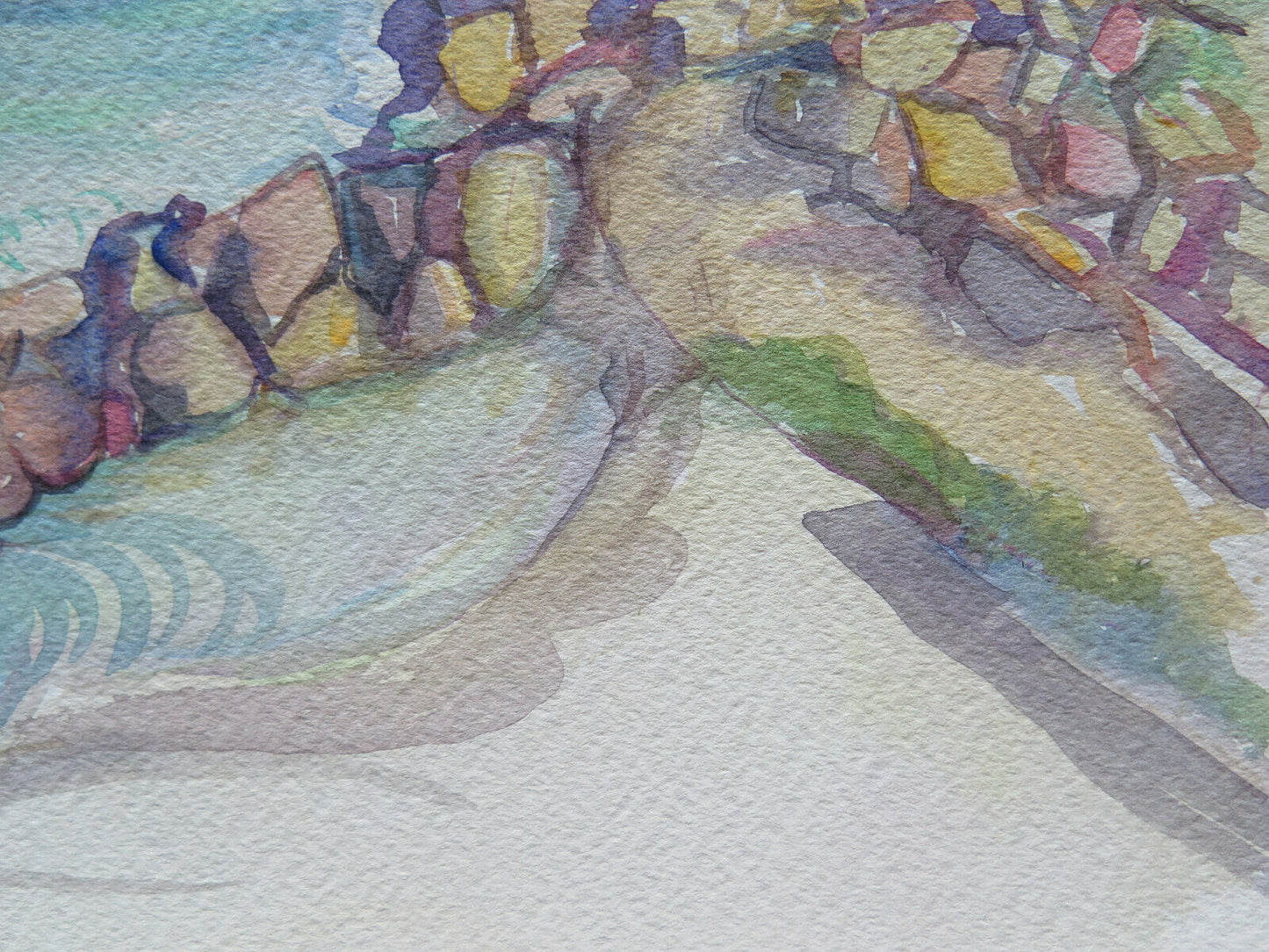 QUADRO DIPINTO AD ACQUERELLO SU CARTA OPERA DEL PITTORE G. PANCALDI MODENA P14