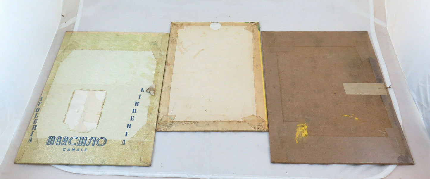 4 VINTAGE CHILDREN'S CHRISTMAS DRAWINGS CHRISTMAS PENCIL NATIVITY SCENE LIFE JESUS BM43 BM44