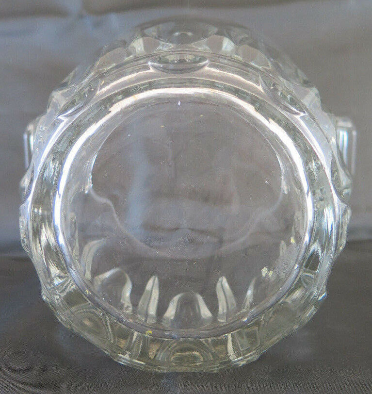 SECCHIO PORTAGHIACCIO VINTAGE IN VETRO MOLATO EPOCA INIZIO NOVECENTO '900 R117