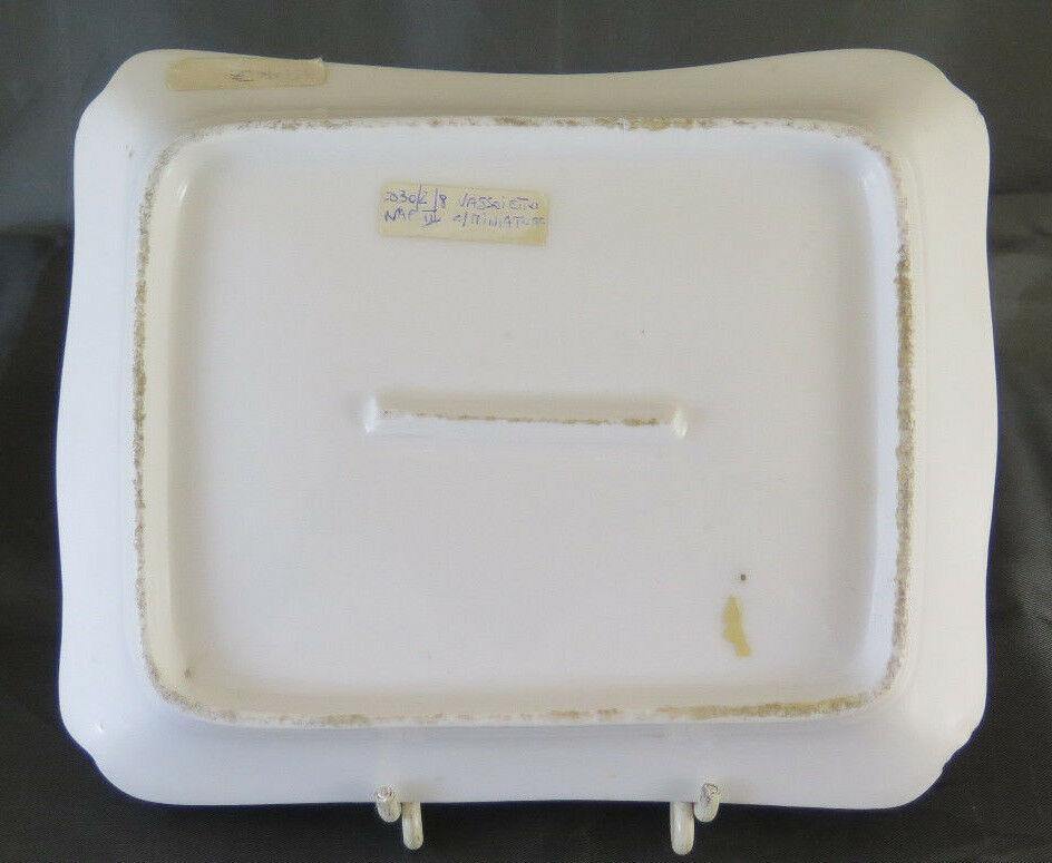 PICCOLO VASSOIO IN PORCELLANA DIPINTA A MANO NAPOLEONE III TERZO INIZIO 900 R120 - Belbello Antiques