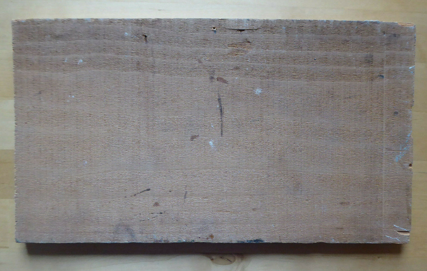 VECCHIO DIPINTO BOZZETTO OLIO SU TAVOLA VEDUTA MARE AZZURRO CON BARCHE MD1