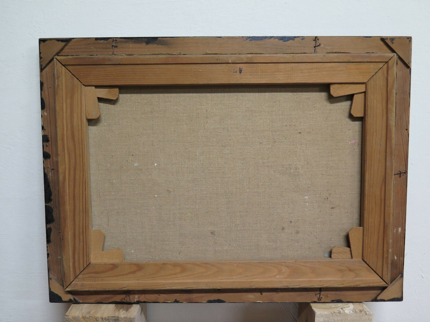 PAESAGGIO NORDICO QUADRO ANTICO DIPINTO AD OLIO VEDUTA DEL LAGO DANIMARCA R94