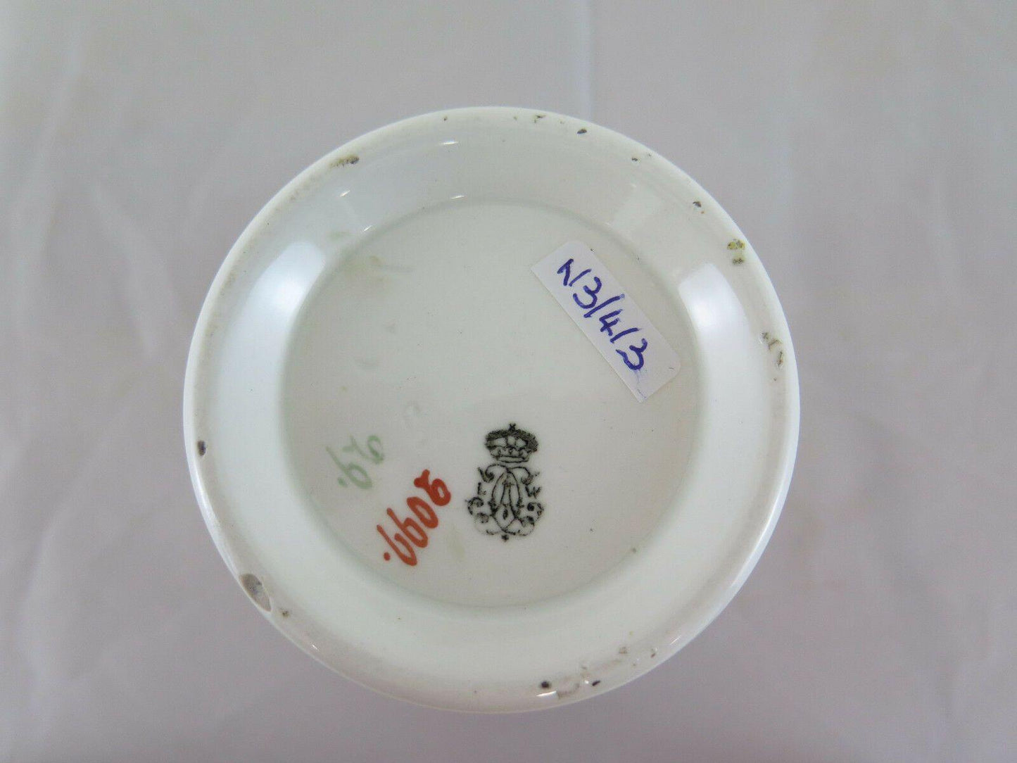 VASO IN CERAMICA DIPINTA A MANO CON FIORI IDEALE DA CUCINA PER BISCOTTI R52 - Belbello Antiques