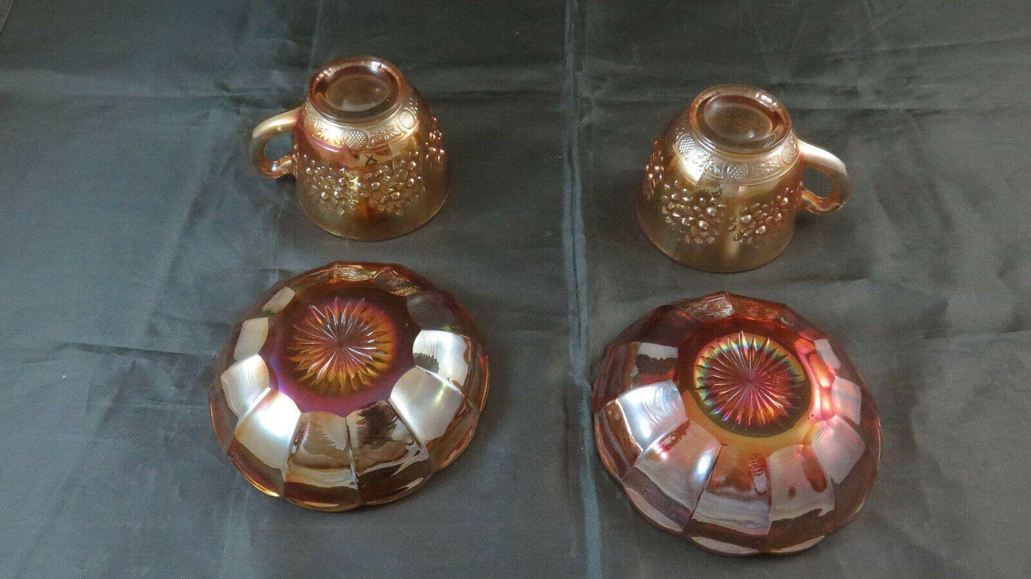 COLLEZIONE DI VETRI VINTAGE CARNIVAL GALSS VASO TAZZINE CIOTOLA BM14 26 28 32 - Belbello Antiques