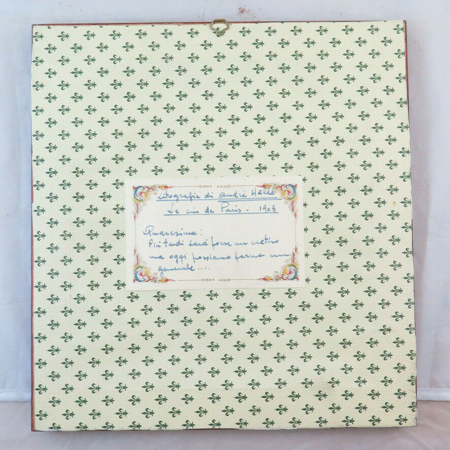 ANDRÈ HELLÈ (1871-1945) LITOGRAFIA ANTICA PARIGI FRANCIA STAMPA UMORISMO BM43