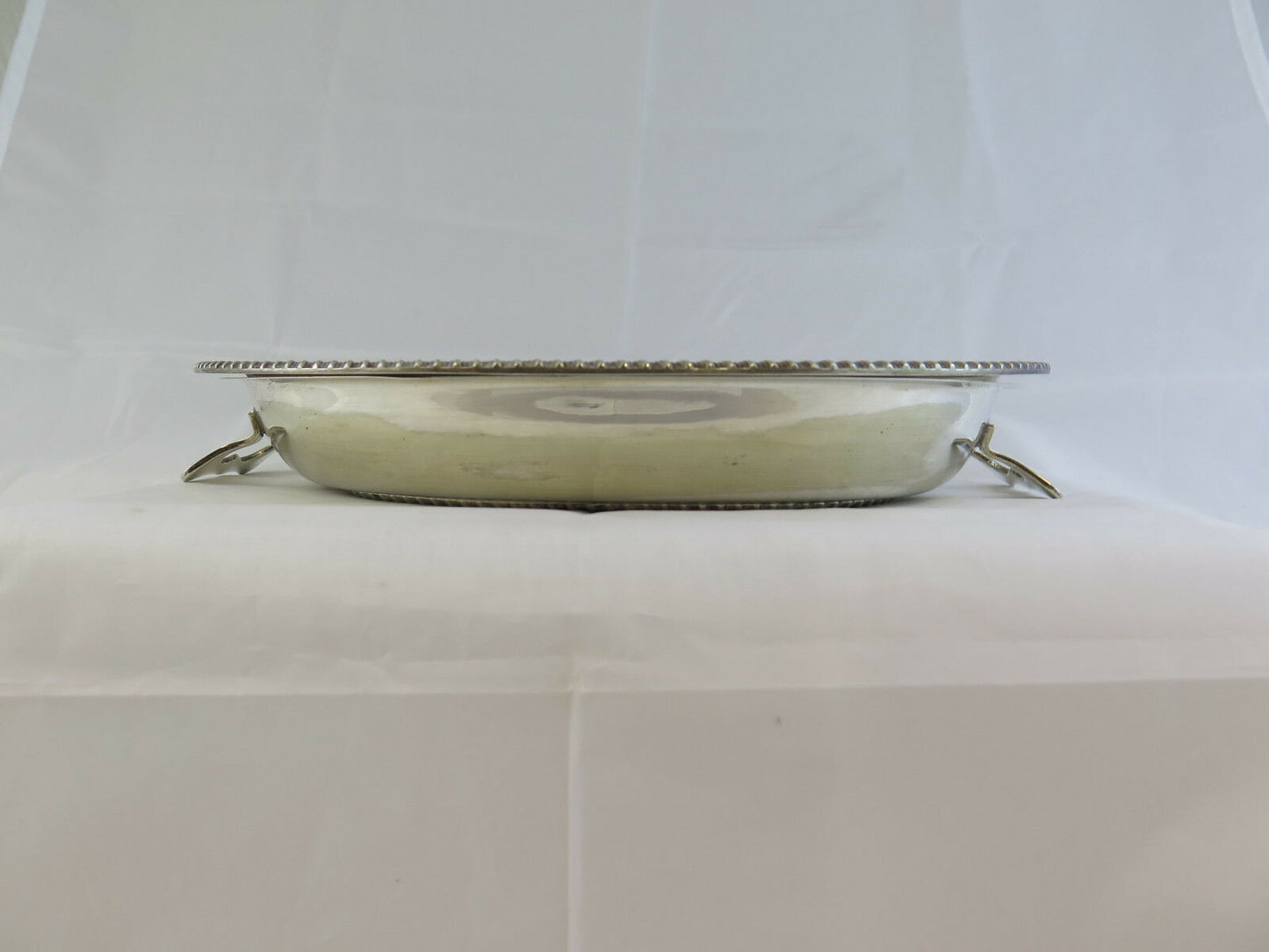 ANTICO PIATTO DA PORTATA CENTROTAVOLA IN SILVERPLATE MADE IN ENGLAND 1900 R90 - Belbello Antiques