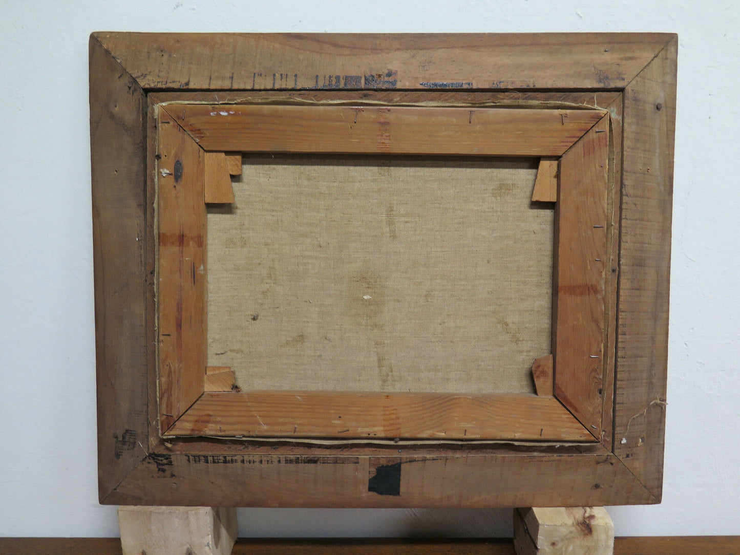 ANTICO DIPINTO OLIO TELA QUADRO PAESAGGIO MARINA HARDY DOUARNENEZ France R104 - Belbello Antiques