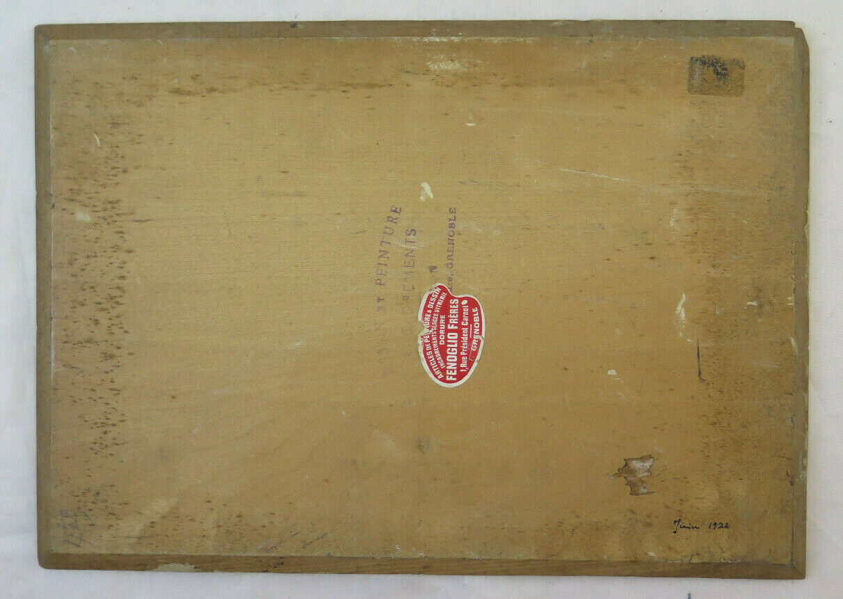 ANTIQUE FRENCH PAINTING SIGNED G. THEVENET OIL PAINTING LANDSCAPE FRANCE BM38