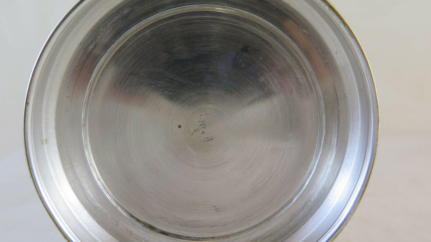 SECCHIO PER GHIACCIO DI PICCOLE DIMENSIONI VINTAGE IN METALLO ARGENTATO R132 - Belbello Antiques