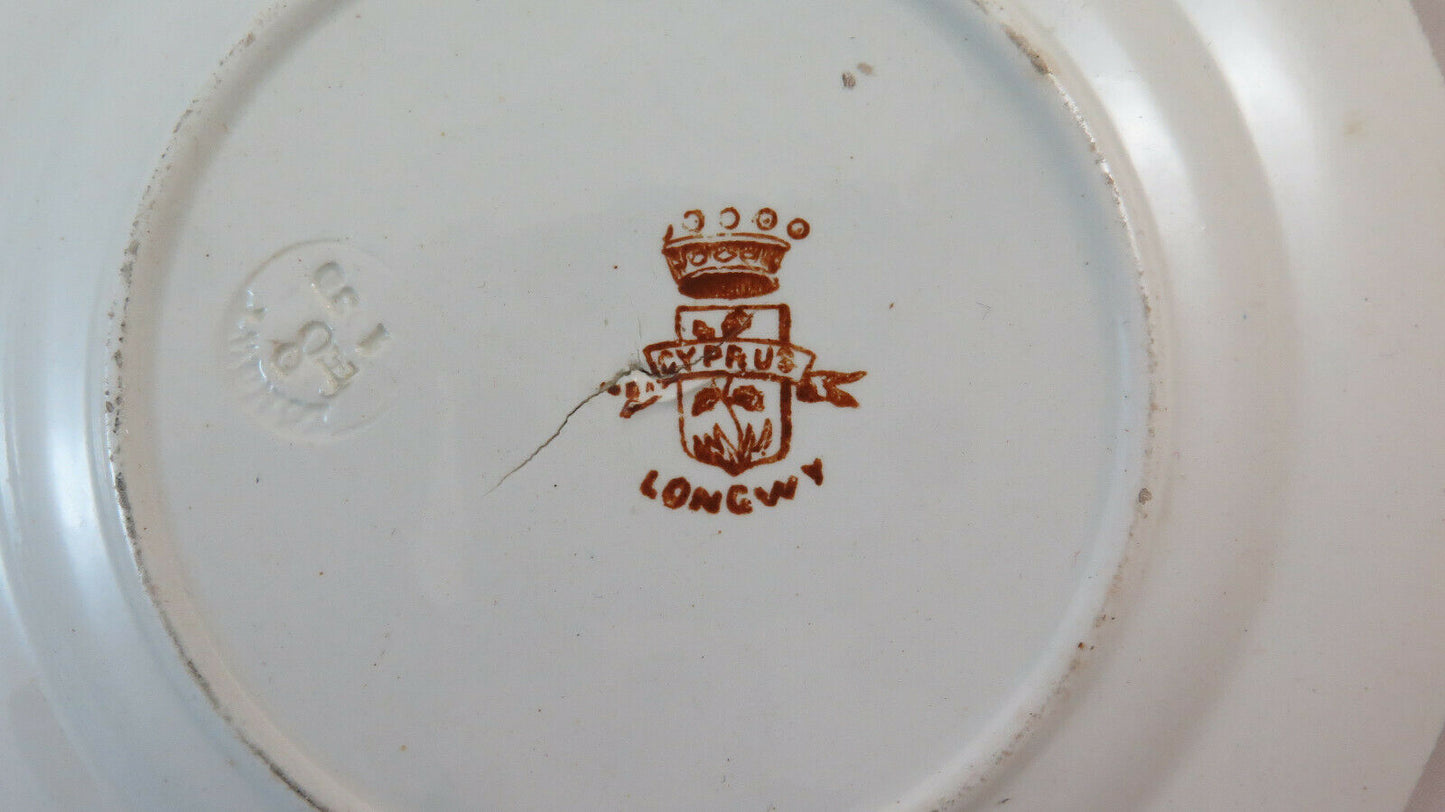 COPPIA PIATTI LONGWY CYPRUS IN CERAMICA FAÏENCE FRANCIA BM25