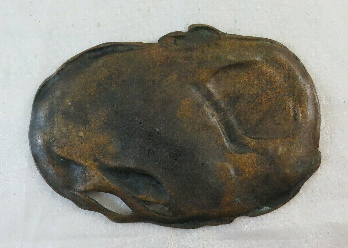 ANTICA PLACCA IN BRONZO ART NOUVEAU STILE LIBERTY INIZIO 900 BASSORILIEVO BM24