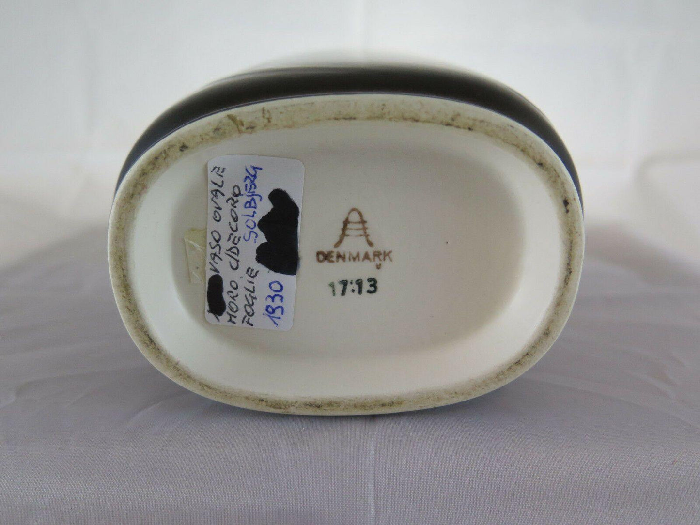 VASO IN CERAMICA ALUMINIA SOLBERG BY NILS THORSSON ORIGINALE ANNI TRENTA 30 R40 - Belbello Antiques