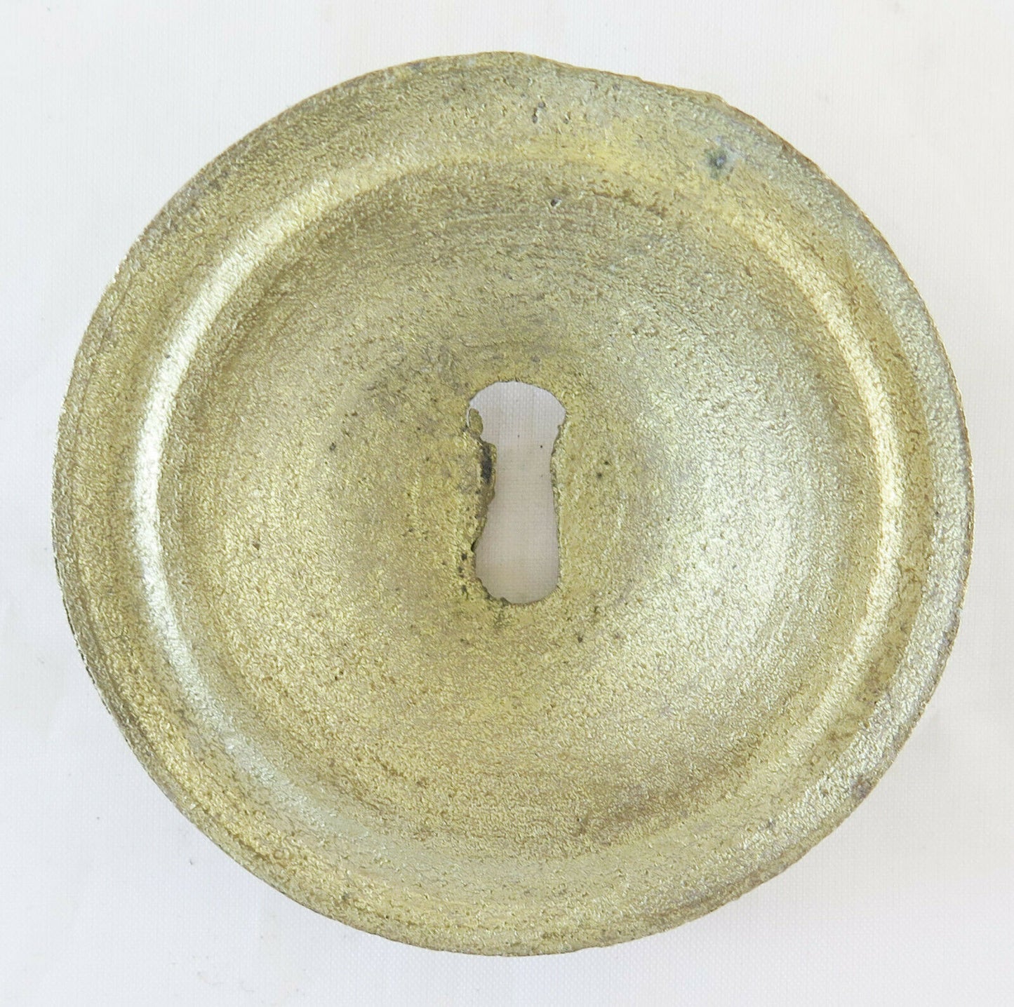 6 BOCCHETTE PER MOBILI ANTICHI IN BRONZO DORATO COPRI SERRATURA BORCHIA CH28 - Belbello Antiques