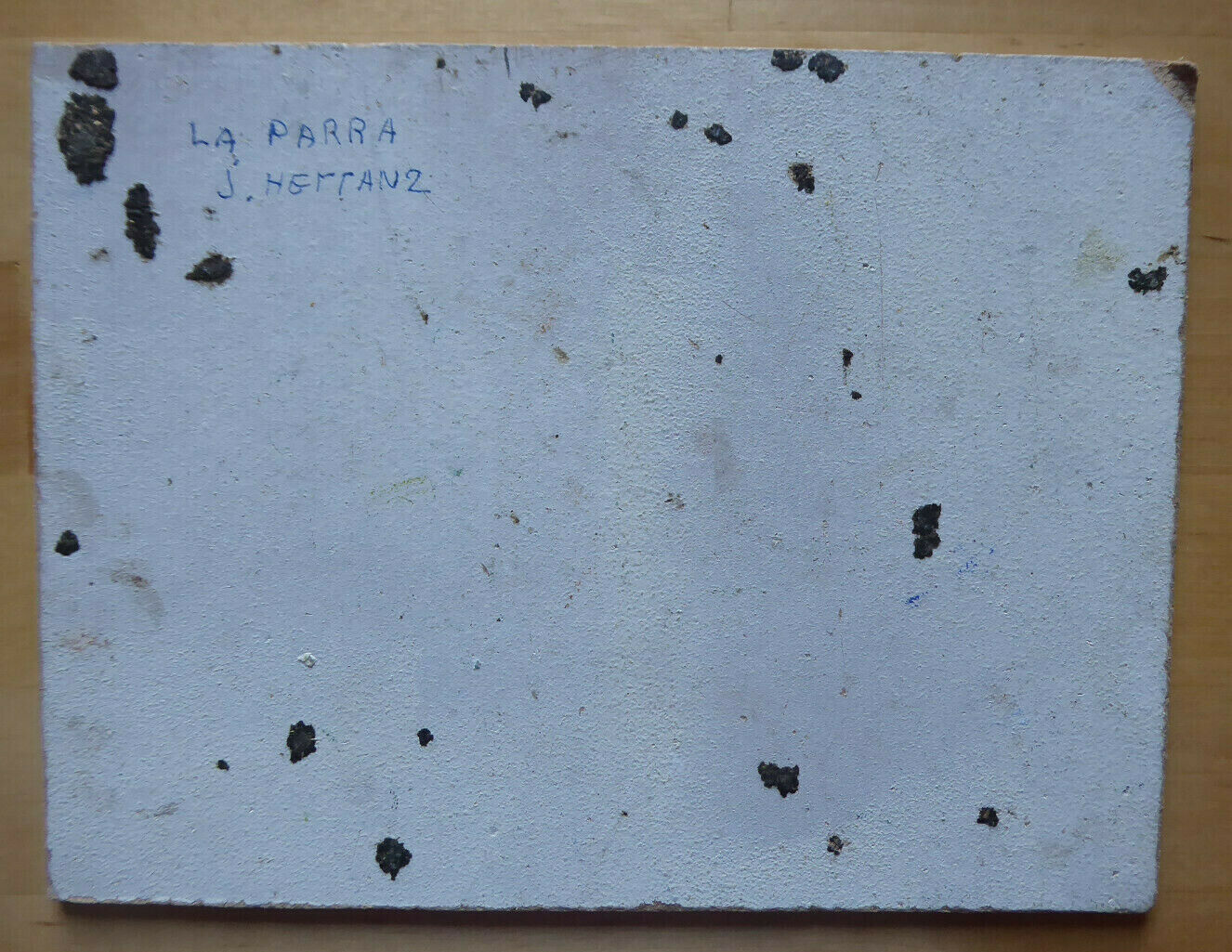 OLD PAINTING SIGNED OIL PAINTING VIEW OF La Parra SPAIN Badajoz MD1