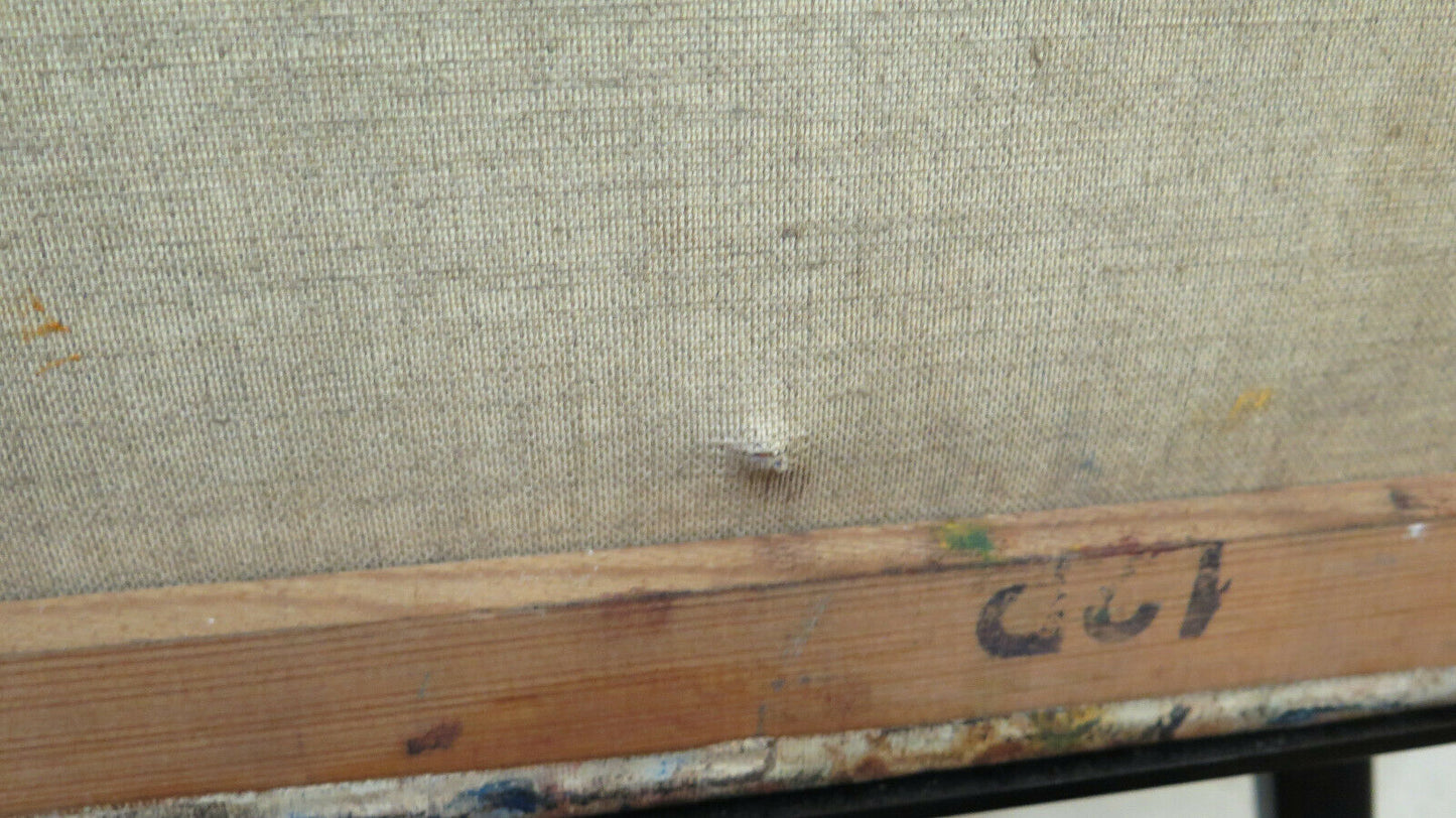 QUADRO AD OLIO RELIGIOSO GESÙ CRISTO RITRATTO VINTAGE DIPINTO OLIO SU TELA BM52